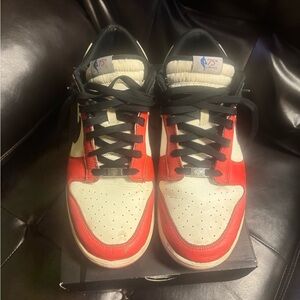 Red black and white dunks 75th anniversary